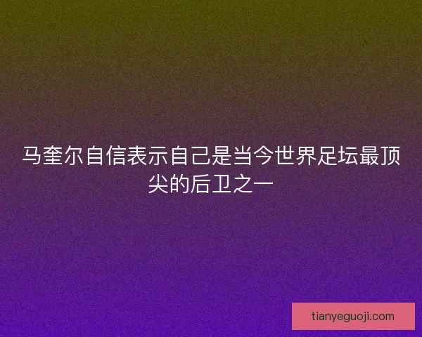 马奎尔自信表示自己是当今世界足坛最顶尖的后卫之一